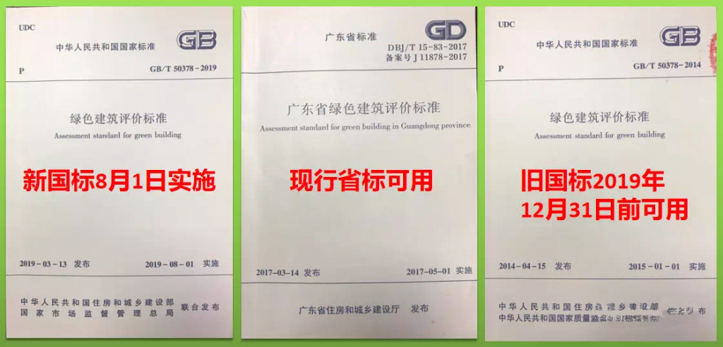 广东省绿色建筑评价标准新旧标切换衔接工作通知。近期的项目要抓紧啦！
